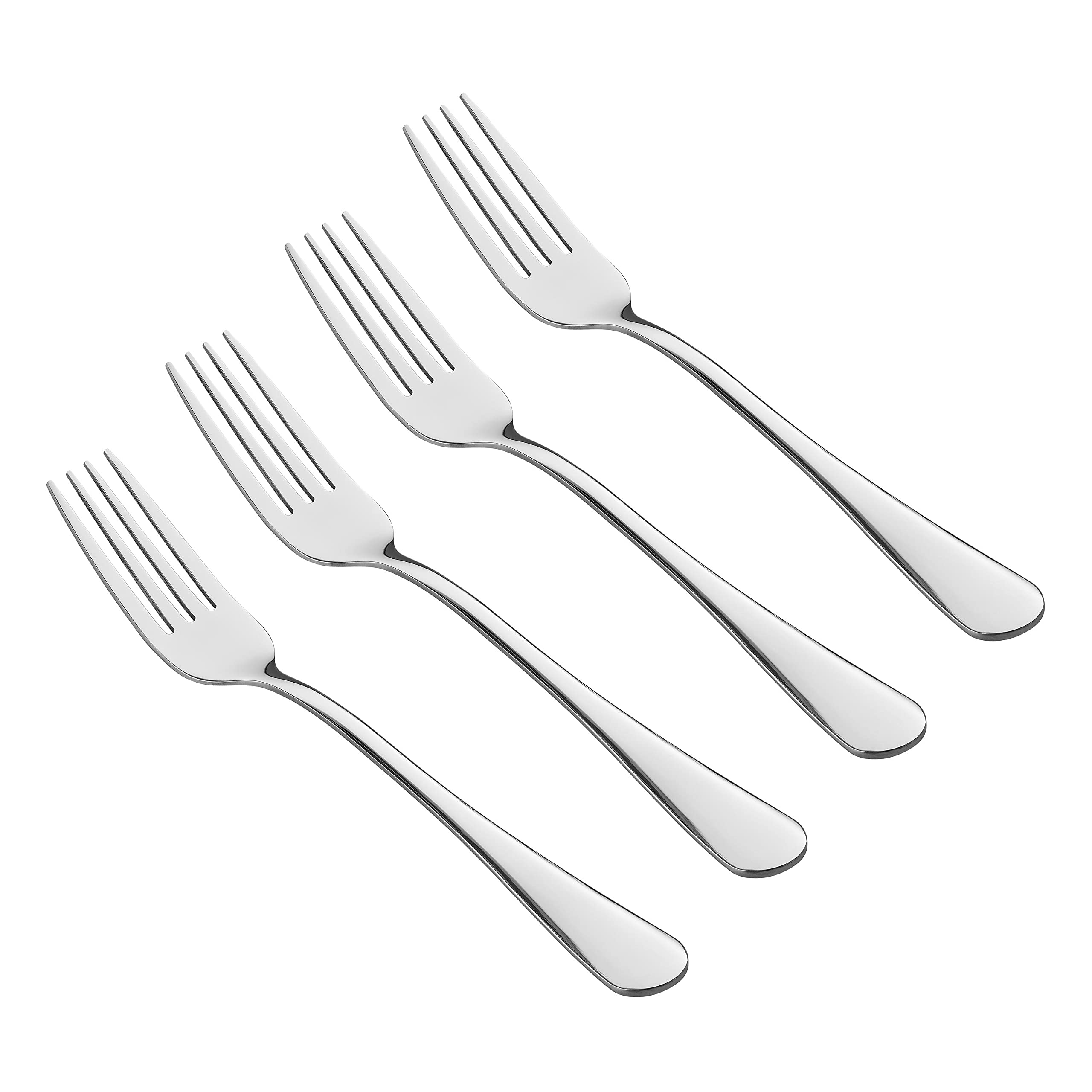 Tala Performance Stainless Steel Forks, Premium 4 Piece Cutlery Set with Mirror Polish Finish, Durable, Dishwasher Safe, Ideal for Everyday Dining & Special Occasions, Metallic Silver