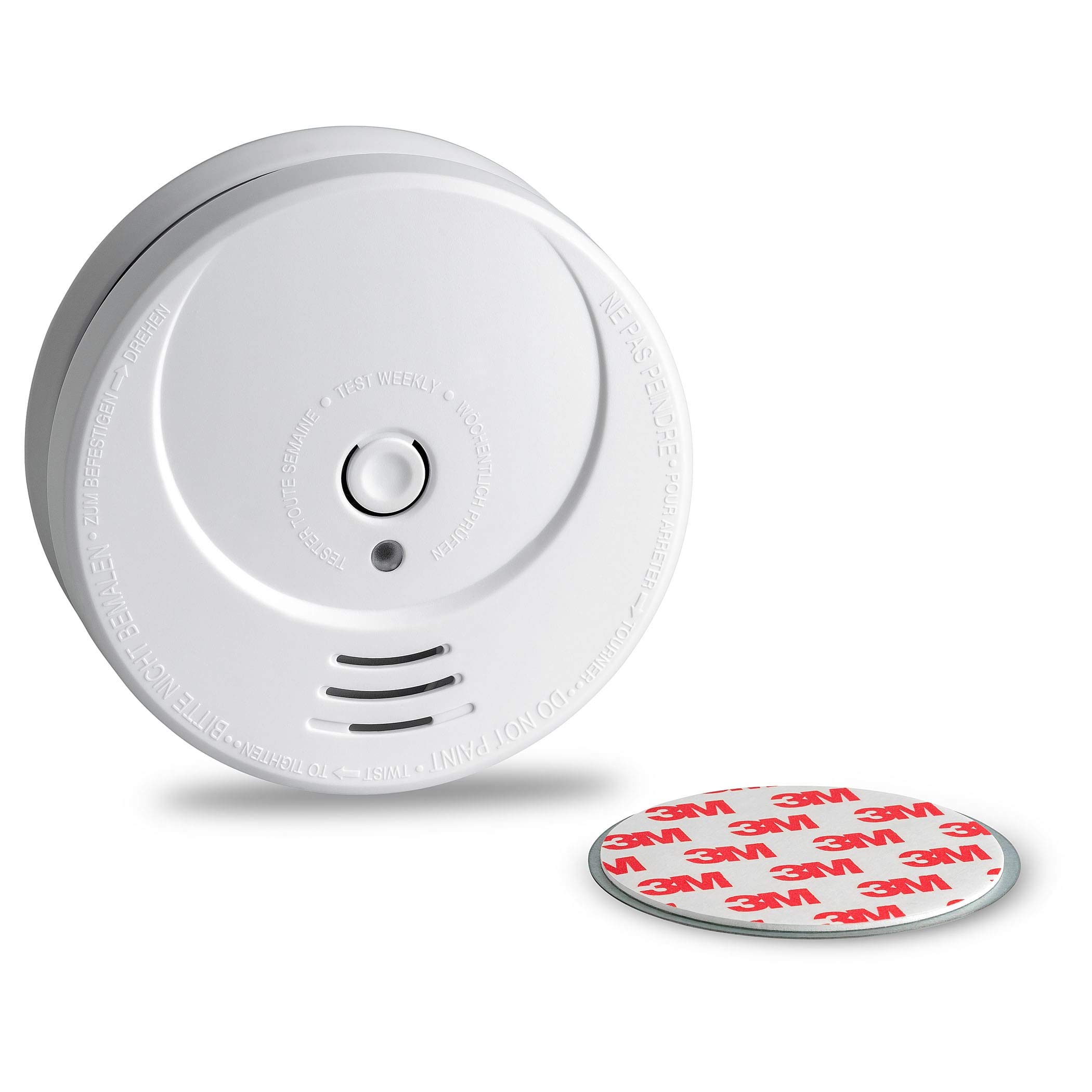 SEBSON Smoke Alarm 10 Year Battery incl. Magnetic Fixing, Smoke Detector GS506, photoelectric Smoke Alarm, 9V DC Lithium Battery included, DIN EN 14604 certified