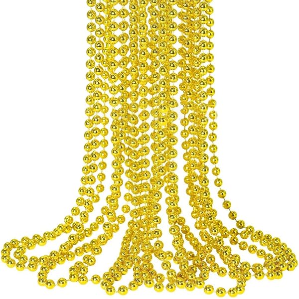 AOVNA Collier De Perles Assorties Mardi Gras - Collier De Perles De Perles De Carnaval Fil De Perles Colore Fluo Pour Accessoires De Amz B0c