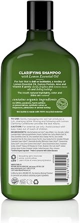 Avalon Organics Clarifying Lemon Shampoo 5 Pack 11 Oz Organic Ingredients view 2