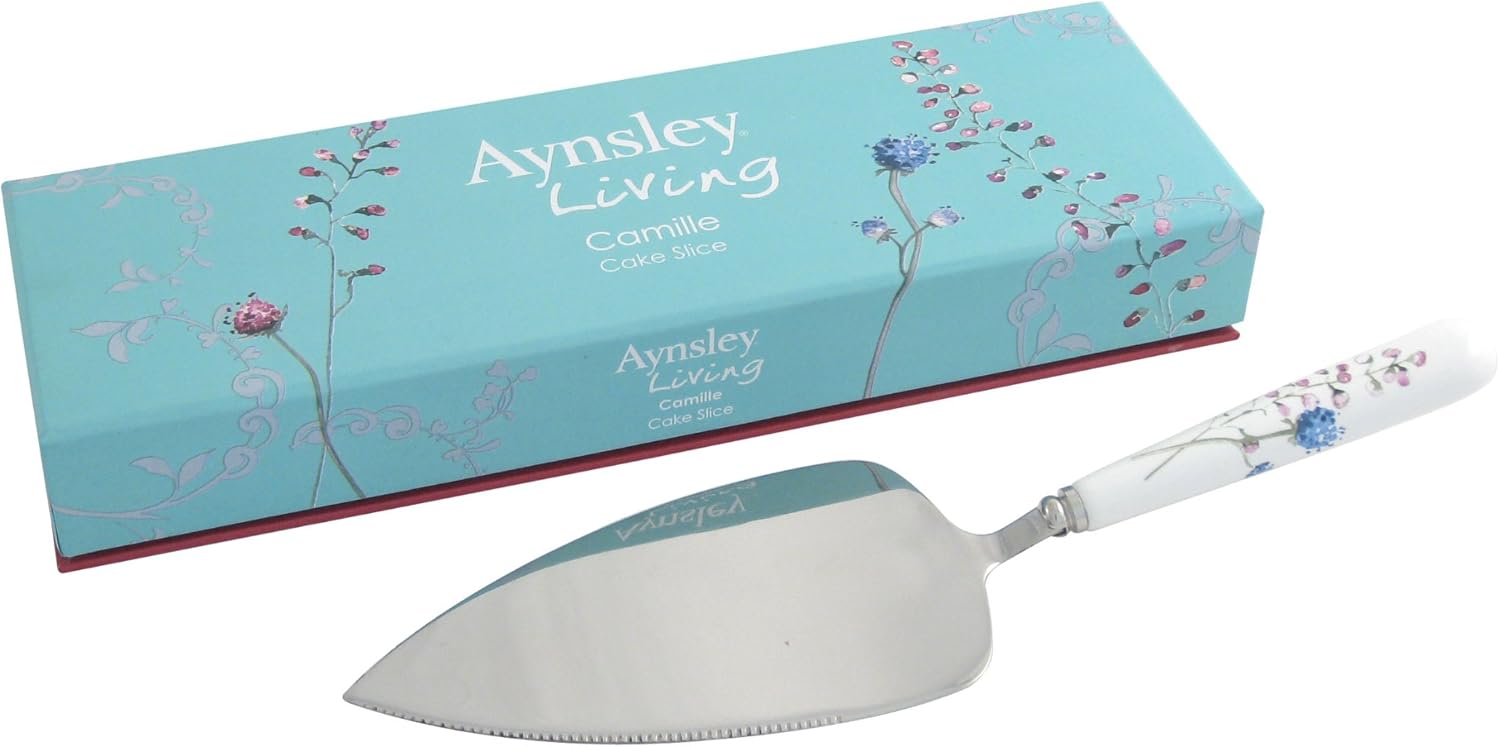 Aynsley 26 Cm Camille Cake Slice White Amazon Co Uk Kitchen Home