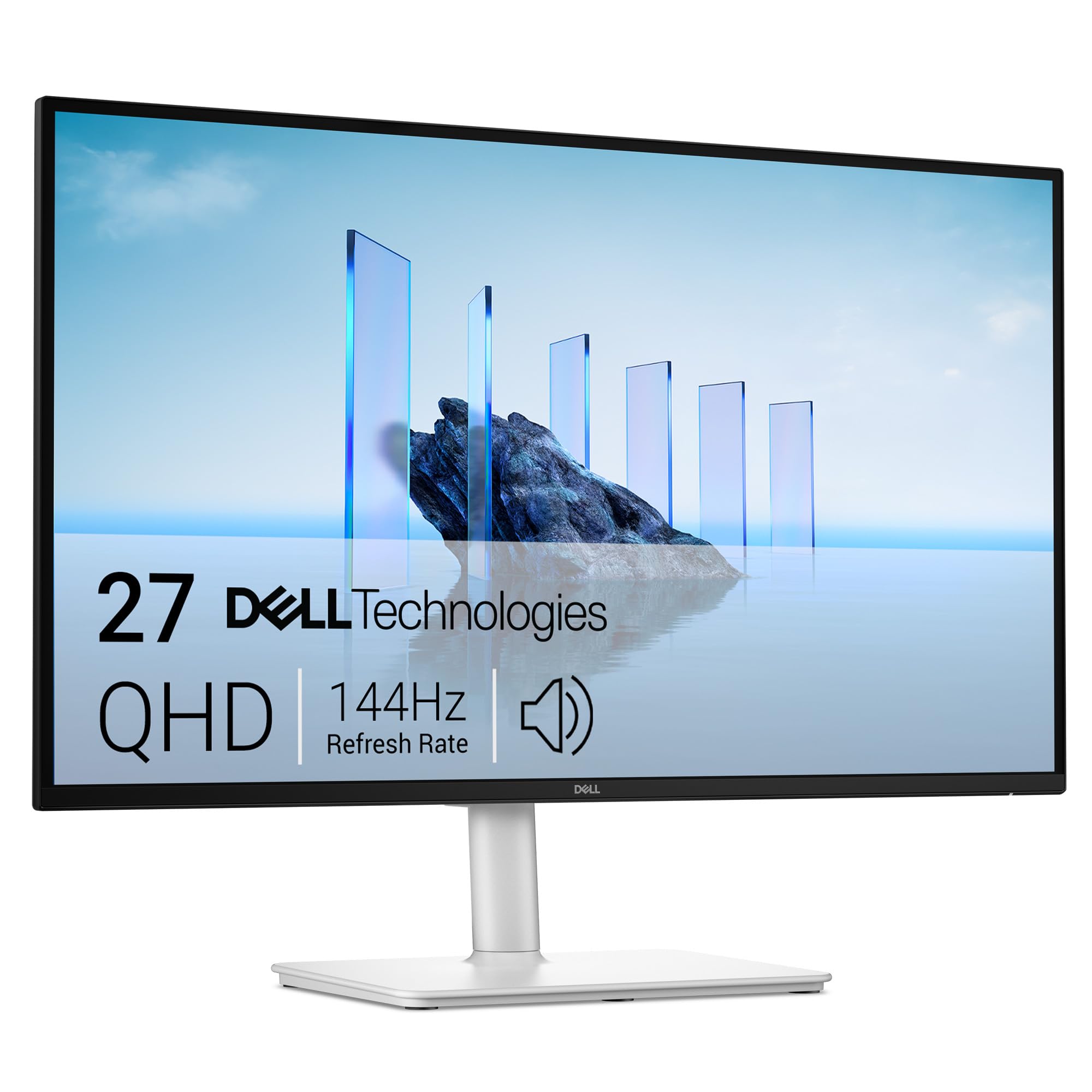 Dell 27 Plus USB-C Monitor - S2725DC, QHD (2560x1440), 144Hz, IPS, 1ms MPRT, AMD FreeSync, 99% sRGB, Height Adjust, Built-in Speakers, 2 USB-C, DisplayPort, HDMI, 2 USB-A, 3 Year Warranty, White