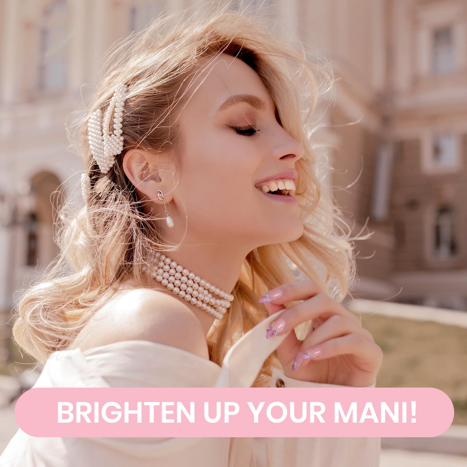 Beetles Pearl Gel Nail Polish, 6 Colors Shimmer Pearl White Pink Purple Mermaid Nail Drawing Gel Polish Soak Off Uv Gel Polish Swirl Shell Thread Effect DIY Manicure Gift for Women - Image 6