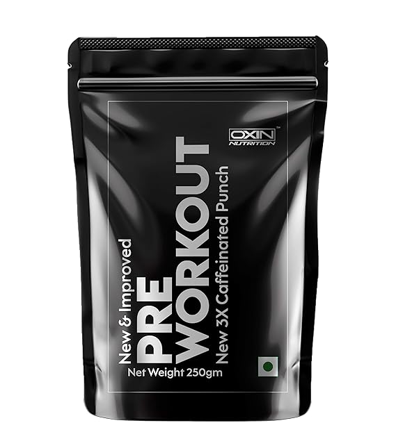 Oxin Nutrition Pre Workout 3X Caffeinated Punch with Vitamin C