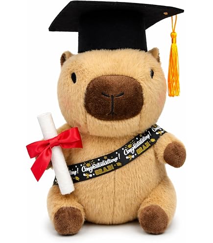 XIAPIA - Peluche Capybara De 25 Cm Con Set De 10 Prendas: Ropa, Gorros Y Bolsos Para Vestir