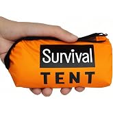 Survival Tent Kit - All-Weather Protection for Camping, Hiking &amp; Survival - Includes Emergency Whistle, Paracord, Blanket, Tube Tent
