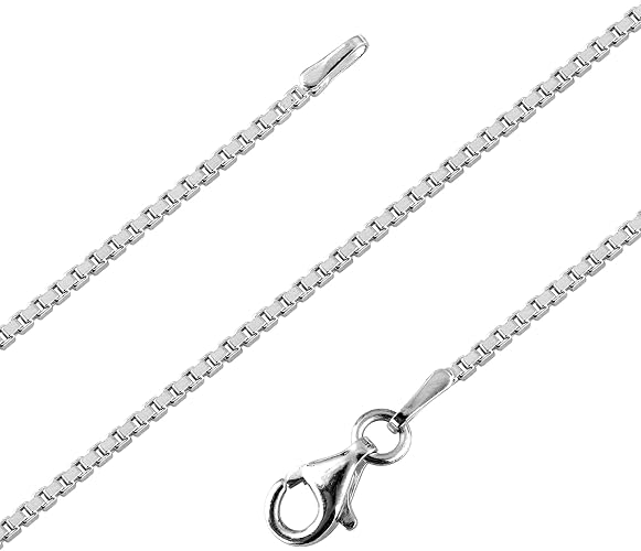 Avesano Damen Venezianerkette 925 Sterling Silber Diamantiert 1 2mm Breit Frauen Halskette Silberkette Ohne Anhanger Lange 42 45 50 60 70 80 90 Cm 101051 042 Amazon De Schmuck