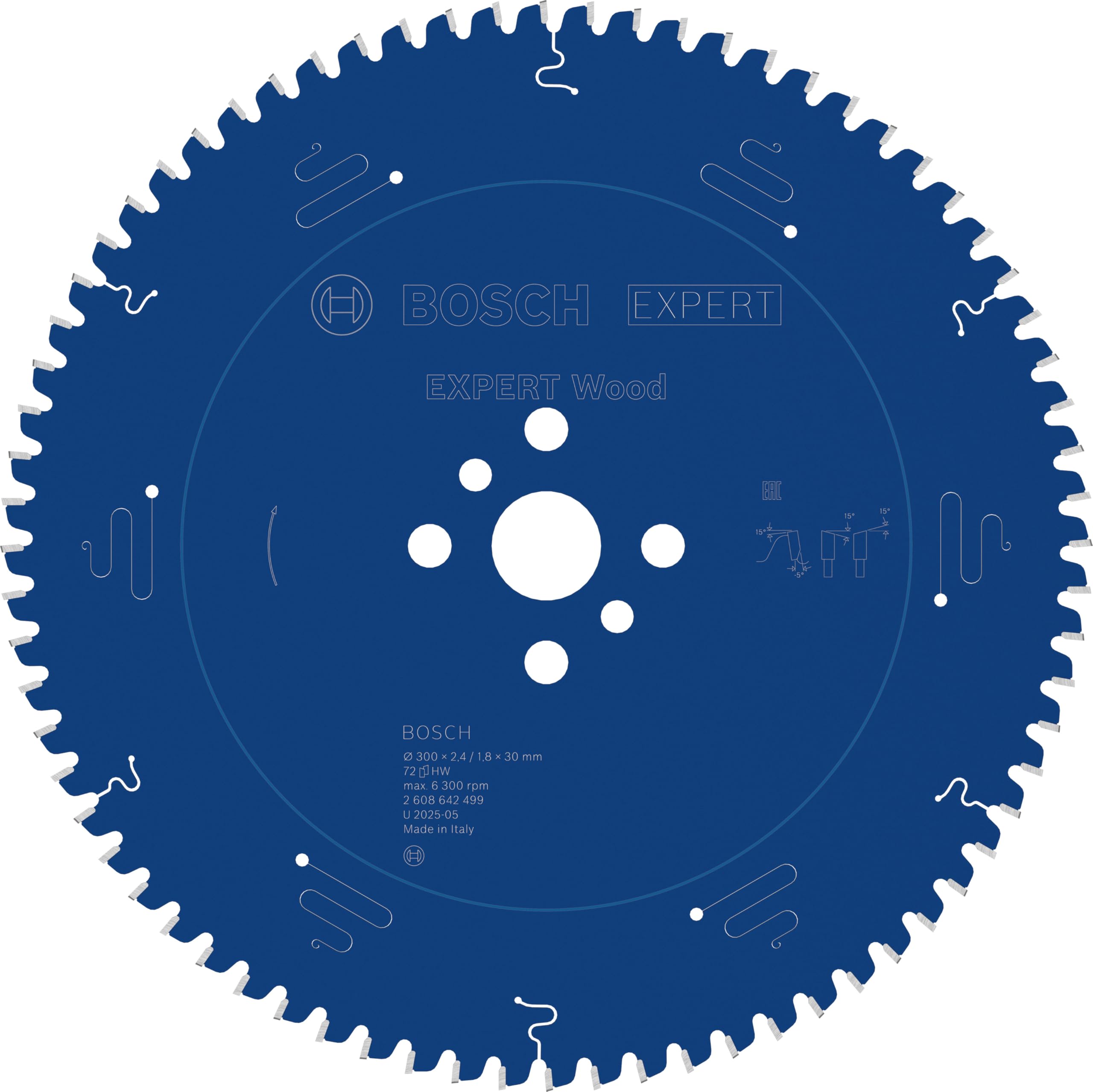 Bosch 1x Expert Wood Corded Circular Saw Blade for Mitre Saw (for Softwood, Hardwood, Ø mm, Professional Accessory Mitre Corded Circular Saw)
