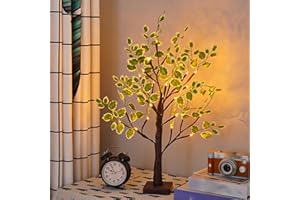 Twinkling Twig Trees - Lighted Birch Trees Indoor Decor, Christmas Light up Tree Lamp with 24 Warm White LED Lights, Fairy Li