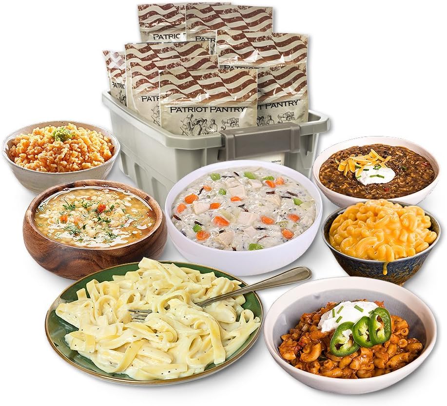 Patriot Pantry Emergency Meals Kit, 48 Emergency Food Servings, up to 25-Year Shelf Life