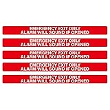 YIKIADA 5 Pack Emergency Exit Only Alarm Will Sound