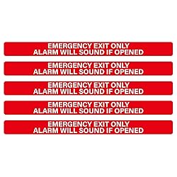YIKIADA 5 Pack Emergency Exit Only Alarm Will Sound