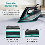 Tower Steam Iron 3100W Ceraglide Ceramic Soleplate 180g Steam Boost 360ml view 3