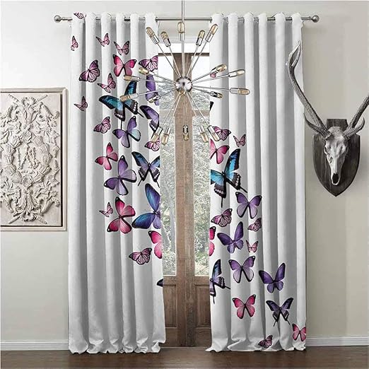 Hengshu Decor - Cortinas de oscurecimiento para ventana, color azul