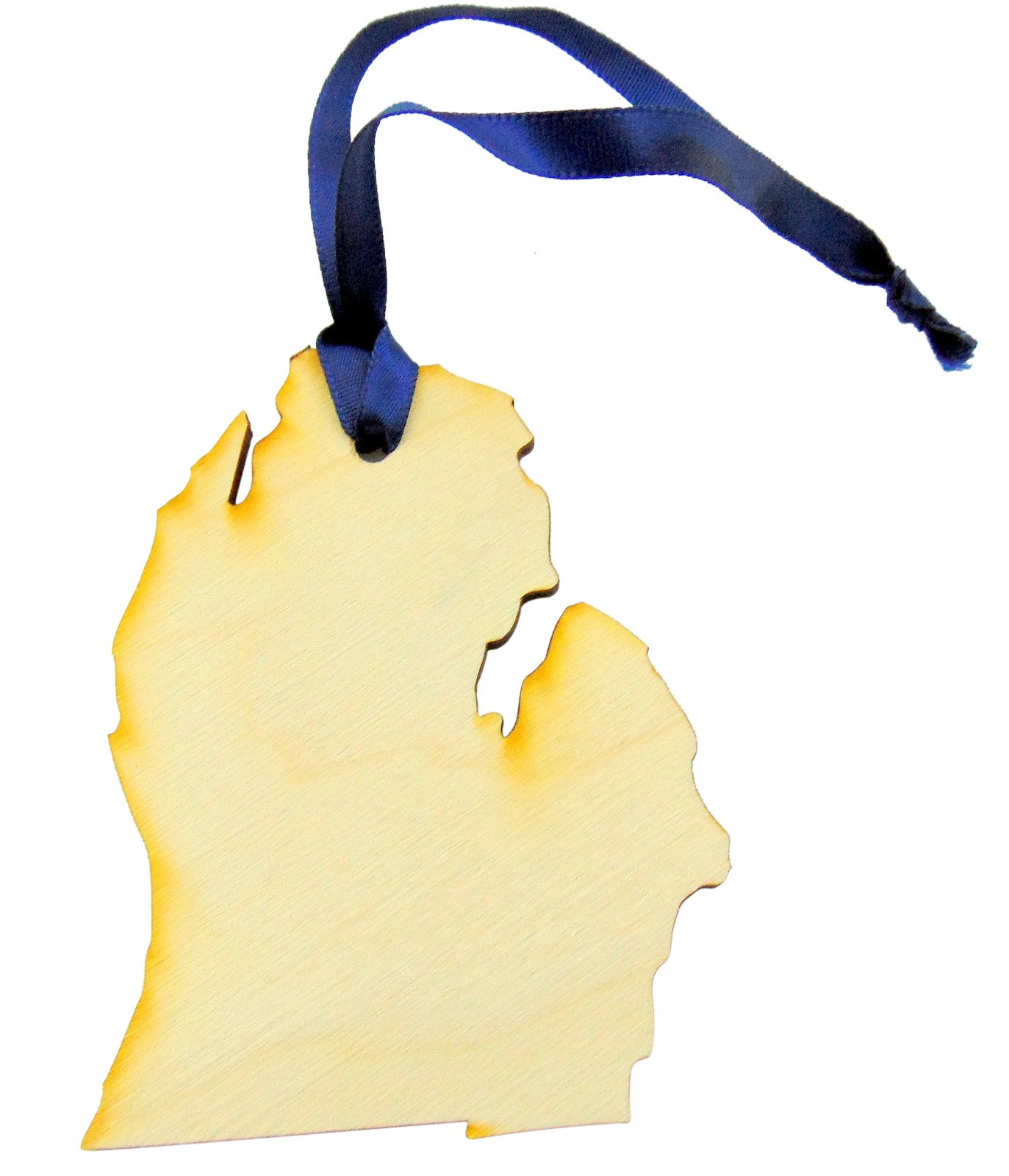 State of Michigan Lower Peninsula Wooden Christmas Ornament Boxed Gift Handmade in the U.S.A.