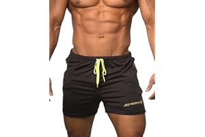 Jed North Men's 4" Inseam Bodybuilding Gym Shorts with Zipper Pockets Powerlifting Gym Shorts