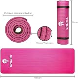 Sparta NBR Yoga Mat 10mm Extra Thick Non Slip Large Pink with Carry Strap view 2
