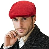 Classic Solid Flat Cap Newsboy Hats for Men Cabbie Driving Scally Adjustable