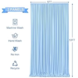 10x12 Baby Blue Backdrop Curtains for Wedding Party