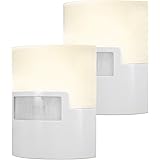 GE Enbrighten 46632 Lot de 2 veilleuses LED avec capteur de mouvement, 40 lumens, blanc doux, liste UL, idéal pour chambre à 