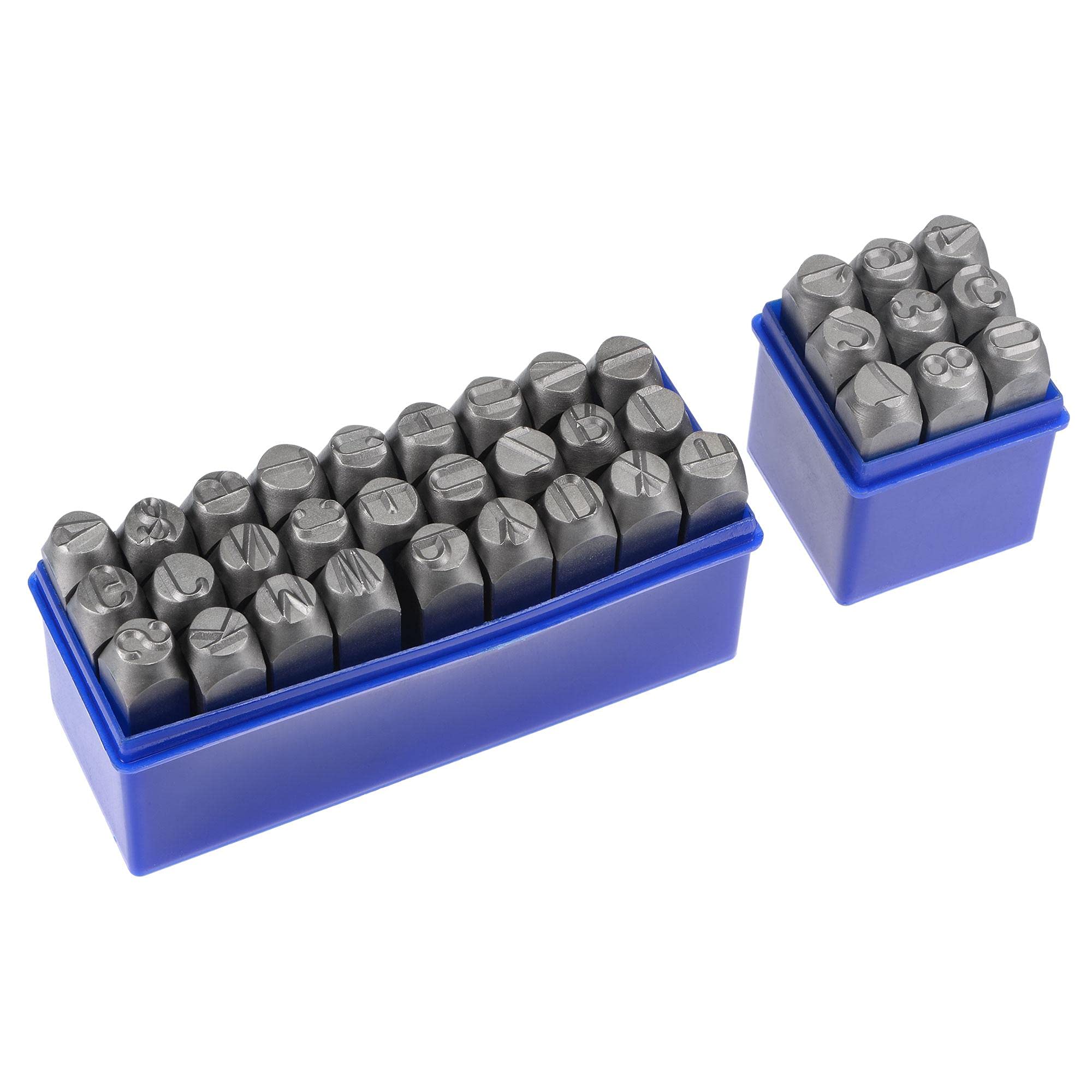 sourcing map 1/2" (12.5mm) Number and Letter Stamp Set, A-Z & 0-9 Alloy Steel Punch Press Tool for Metal Plastic Wood Leather