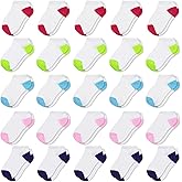 SPTRAMLE Kids Socks - 25 Pairs Toddler Ankle Socks Set, Low Cut for Boys & Girls (0-14 Years Old)