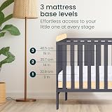 Tutti Bambini Rio 2-in-1 Cot Bed with Top Changer Oak Slate Grey 0-6y view 3