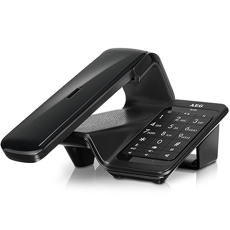 AEG Lloyd Combo 15 - Schnurloses 1.6' Design DECT-Telefon mit Freisprecheinrichtung, Anruf Blocker und Anrufbeantworter in Ba