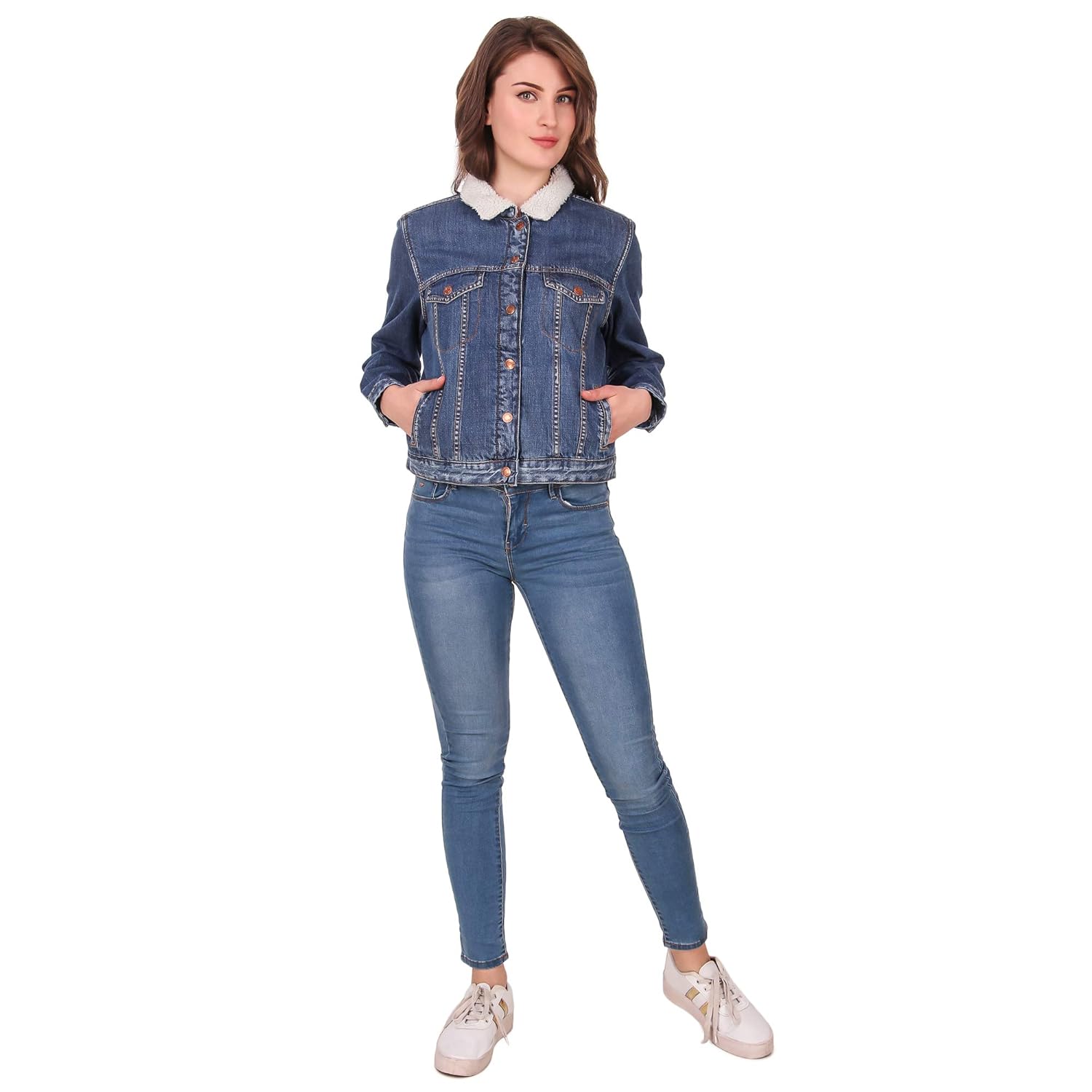 sports girl denim jacket