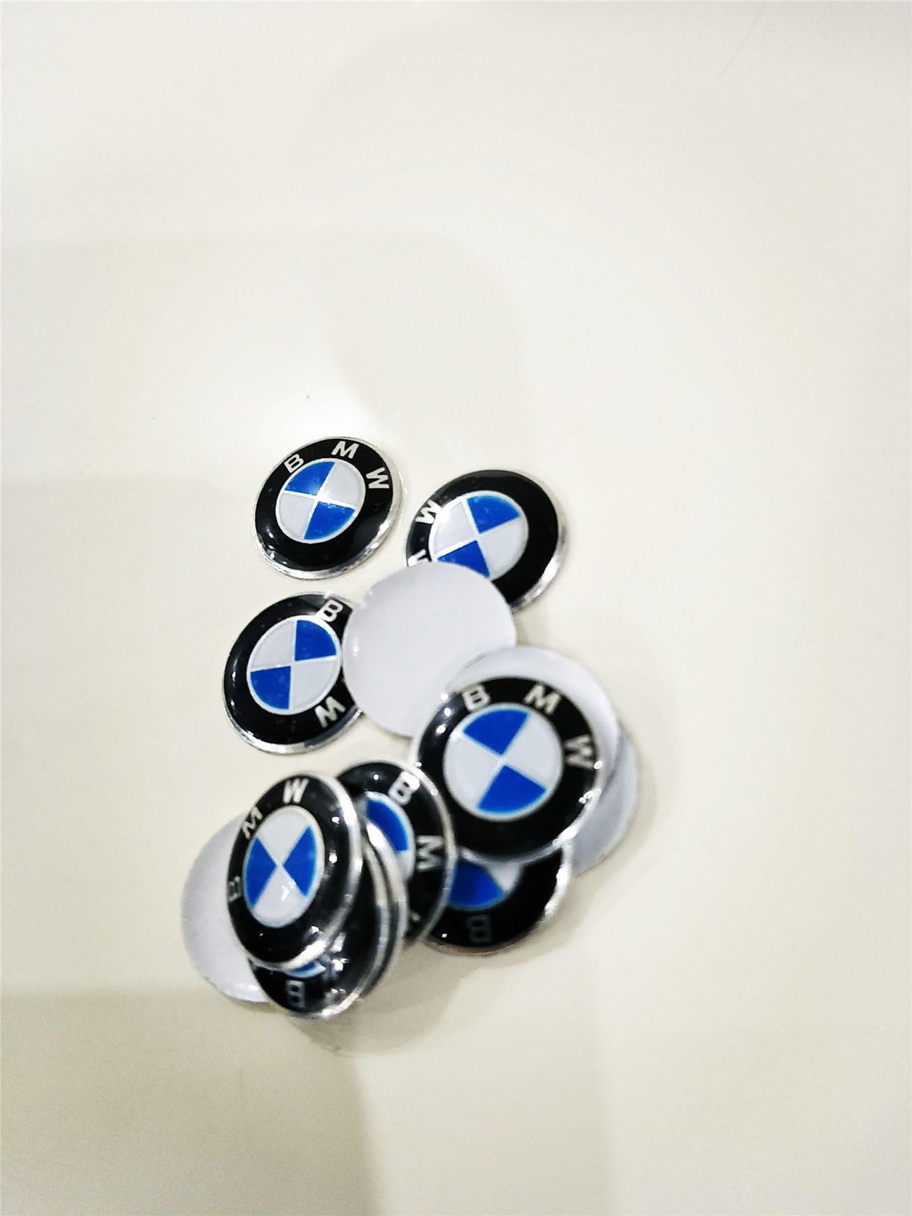 kil1 2 Pieces Car Key Logo Auto Emblems 14 mm for BMW