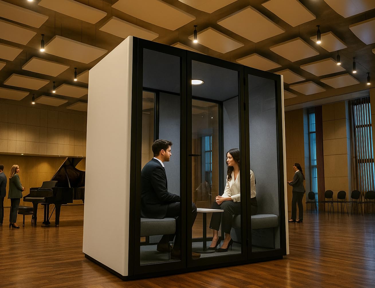 Portable Noise-Reducing Pod for Enhanced Privacy