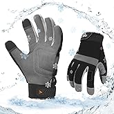 Vgo... 1Pair 5℃/41°F Winter Work Gloves Men, Cold Weather Waterproof Safety Work Gloves,Cold Storage or Freezer Glove