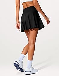 SANTINY 14" Tennis Skirt Golf Skorts with Pockets