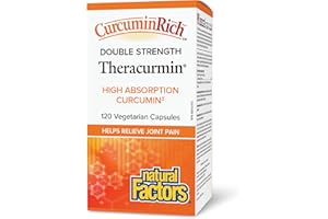 Natural Factors Theracurmin CurcuminRich DOUBLE STRENGTH 60 mg, 120 Vegetarian Capsules, High Absorption Curcumin, Helps Reli
