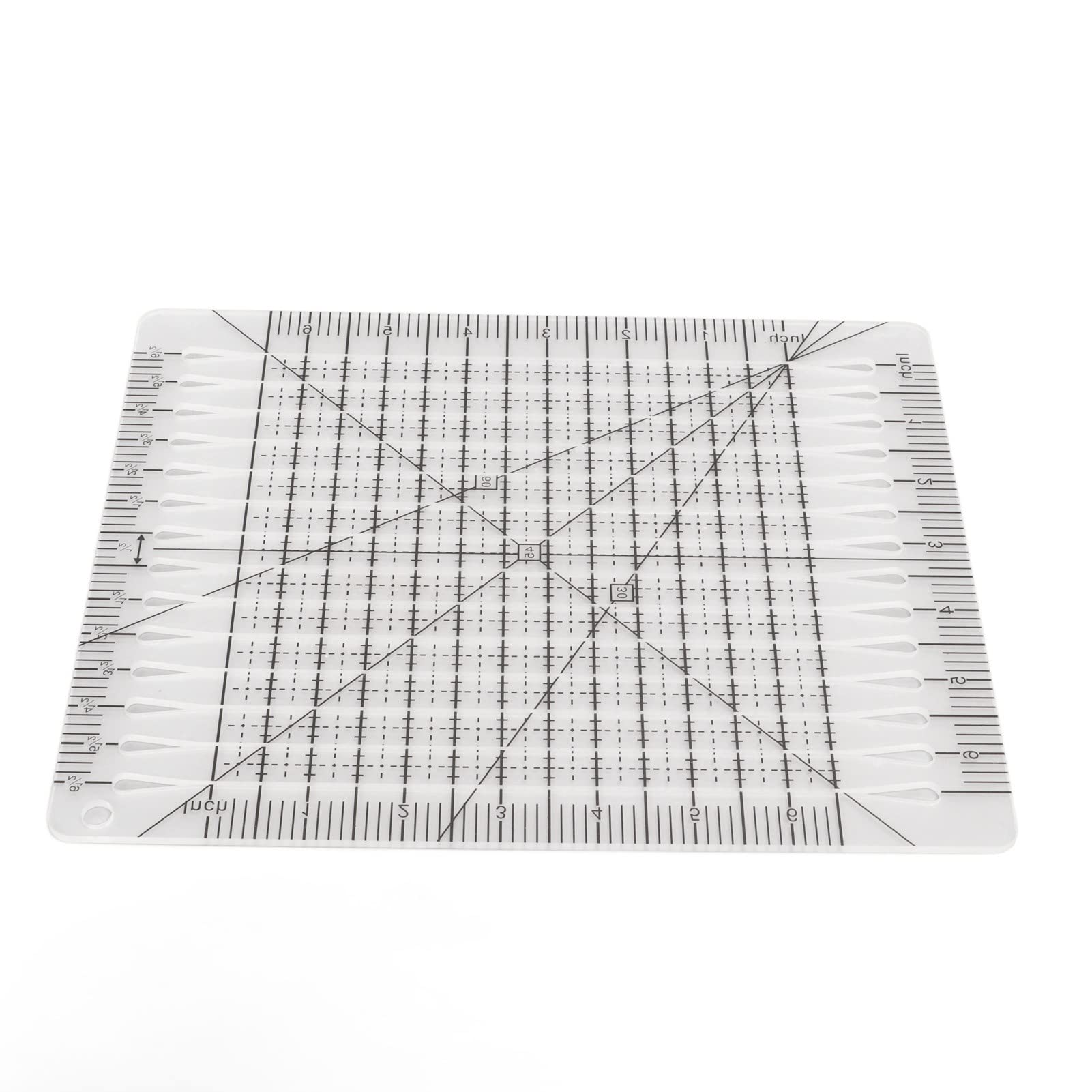 Charming Shape Cut Ruler, Transparent Portable Size Quilting Ruler Acrylic for Needlework