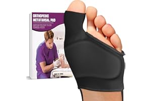 LEOWEER Orthopedic Metatarsal Pad,Breathable Ball of Foot Cushion with Anti-Slip Heel Grip,4 Sizes,Extra Thick Gel Pads & Adjustable Straps for Metatarsalgia relief.