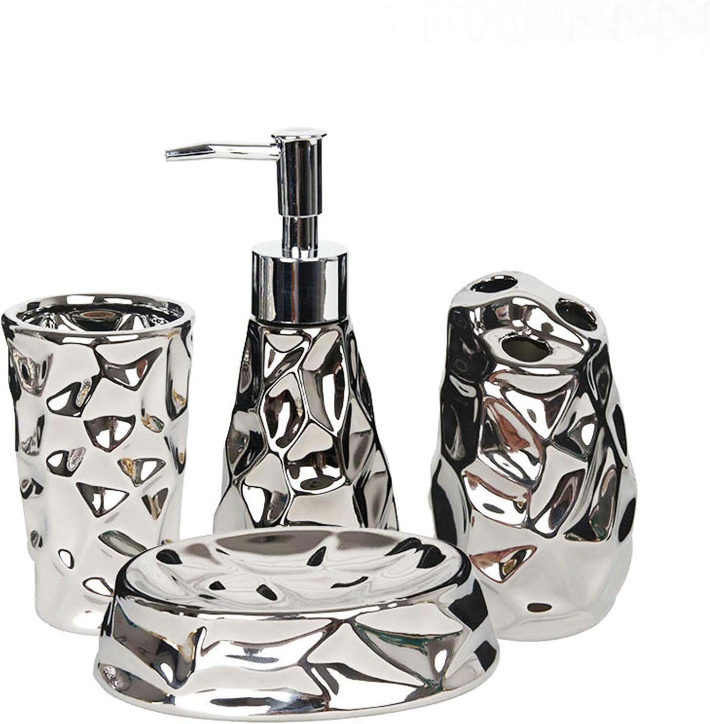 Soap dispensers Electroplating Golden Silver Ceramic Bathroom Four