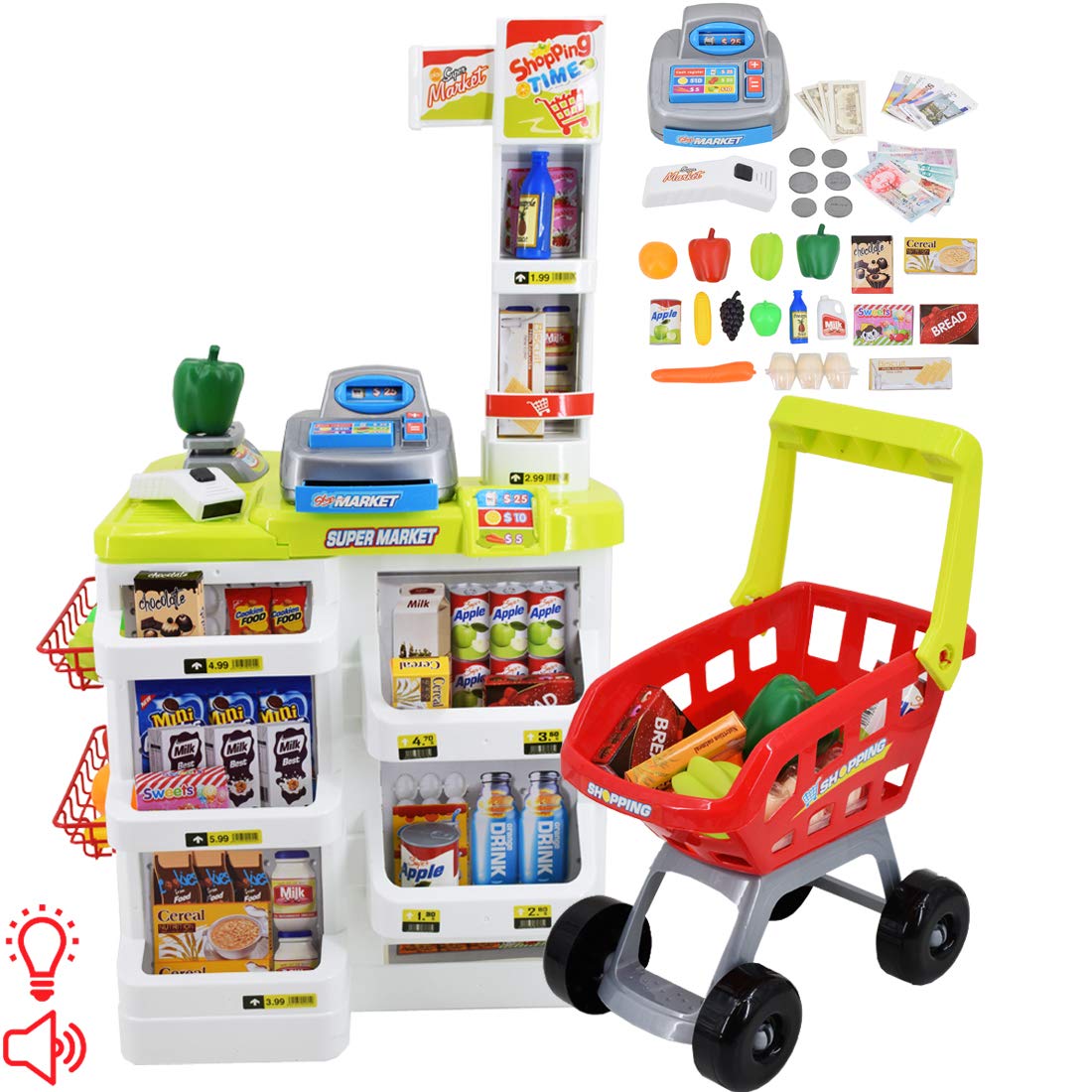 Puesto de Mercado con Carrito