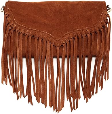 fringe handbag leather