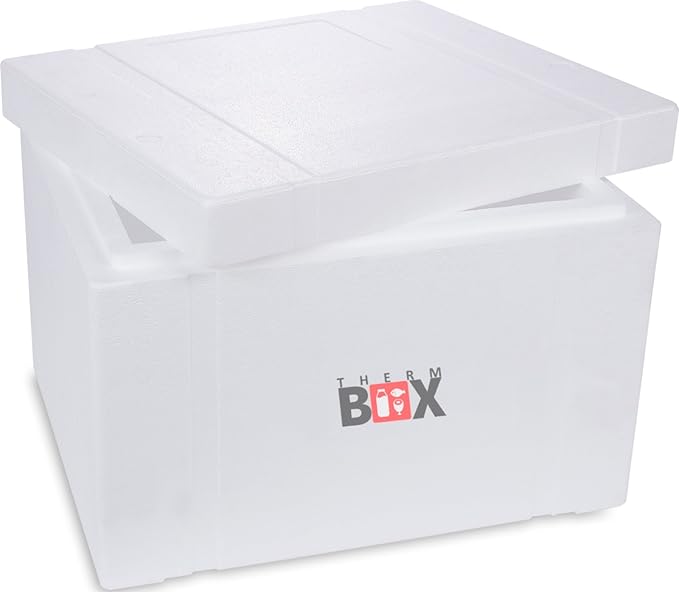 Profibox XXL 57,5x48,0x40,0cm, Wand: 5,0cm, V=53,24 Liter, Styroporbox Weiß Isolierbox Thermobox Kühlbox Warmhaltebox groß