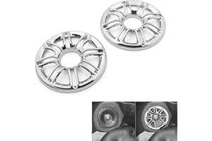 Areyourshop 2X Speaker Cover Grill 6" 3D Round Rear Front for Harley Davidson Touring Electra Street Glide 1997-2013