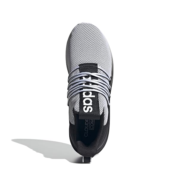 ADIDAS MEN’S LITE RACER ADAPT 7.0, WHITE/BLACK/WHITE, 10