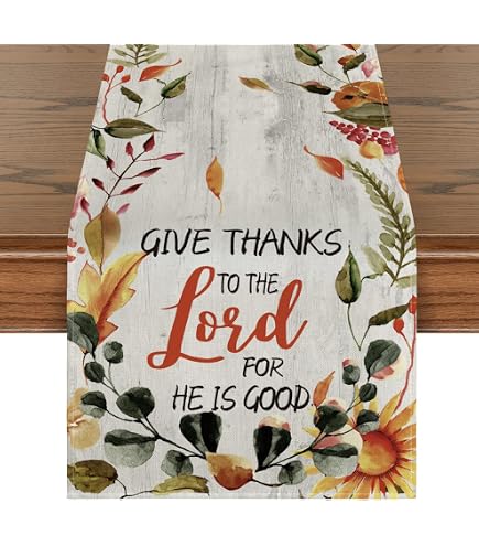 Croar He Is Risen Easter Table Runner - Purple Plaid & Lavender Daisy Design, 13x108 Inch Farmhouse Decor - View #6