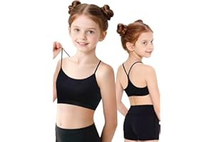 iMuchic Girls Sports Bra Spaghetti Strap Y Back Racerback Training Bra for Girls with Removable Padding