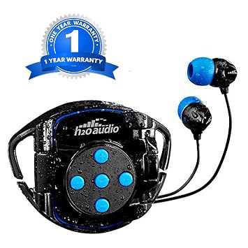 H2o Audio 100 Waterproof Headphones Waterproof Ipod Shuffle Case Swim Solution Superior Sound And Construction Includes 1 Year Warranty