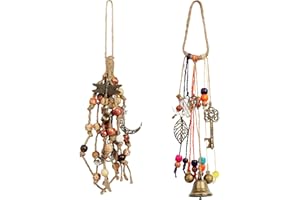 SAFCARE Witch Bells for Magic Home Protection, Handmade Wicca Decor for Door Knob, Witch Decor Clear Negative Energies and Attracts Positive, Wicca Supplies, Witch Stuff, Gifts for Witchy Women