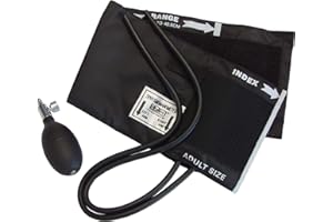 GRAHAM-FIELD Labtron Accumax BP Cuff & Inflation System - Includes Cuff, 2-Tube Bladder, Bulb, & Valve - Adult, Black, 2360A