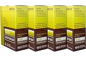 G2G Protein Bar, Peanut Butter & Jelly, Healthy Snack, Delicious Meal Replacement, Gluten-Free, Clean Ingredients, Refrigerated for Freshness, 32 Count (4 Packs of 8)