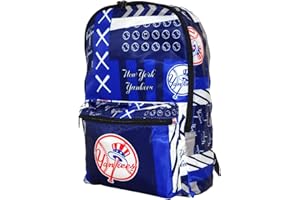 PRO SPECIALTIES GROUP New York Yankee Full Size Backpack, Licensed Gift Merch for Yankee Fans TM1883 (Street Series Adult Bags) Crossbody Bag: Water resistant Tampa Bay Merchandise for Women New York Merchandise for Women