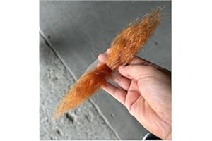 Adytom Short Synthetic Fiber Hair Lace Base Hands Tied Realistic Mustache For Adult Costume Theatrical Grade 1 Piece Fake Beard (Copper)